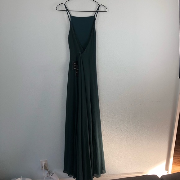 Lulus Mythical Kind of Love Maxi Dress Dark Green - Picture 4 of 8